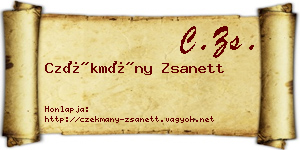 Czékmány Zsanett névjegykártya